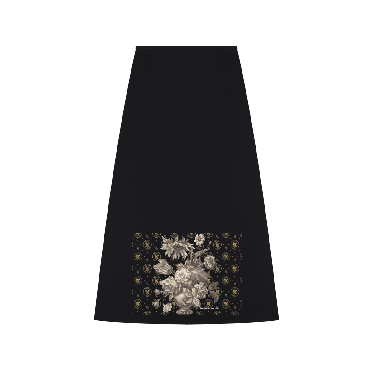 M.Lola “Floral” Women's Solid Color Knit Maxi Skirt