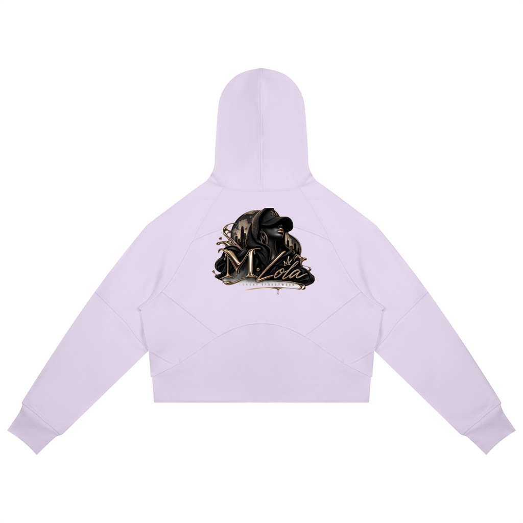 M. Lola Signature Cropped Zip-Through Hoodie