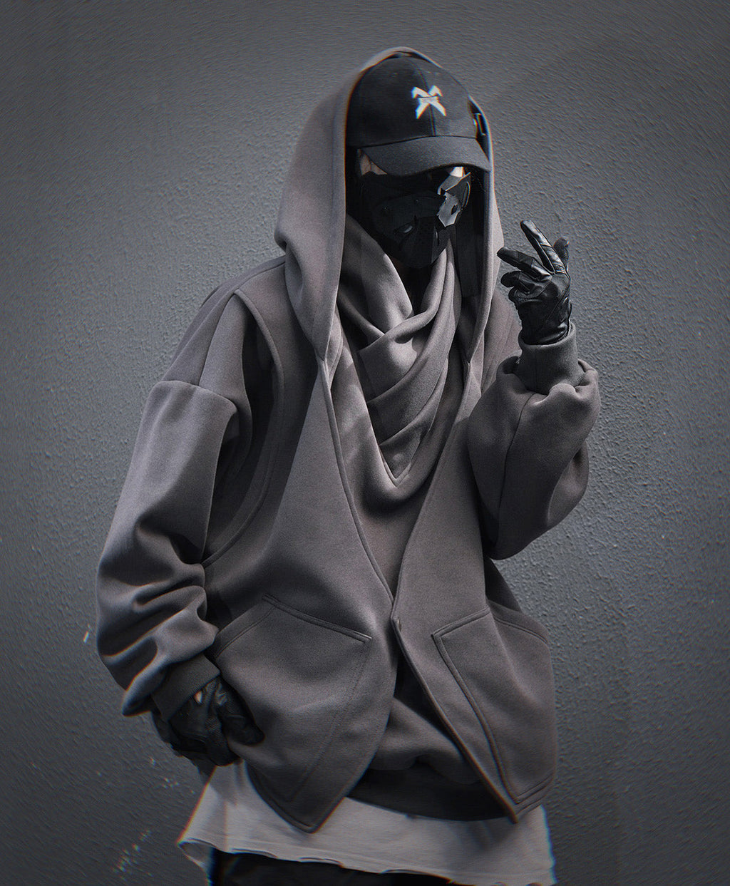 HiH57 Grey Assassin Hoodie
