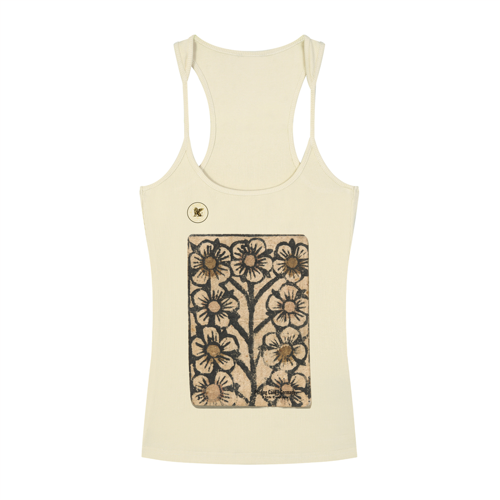 M.Lola “Playing Card” Slim Fit Ribbed Racerback Tank Top