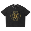 M.Lola “Jazz” Unisex Washed Boxy Studded T-Shirt