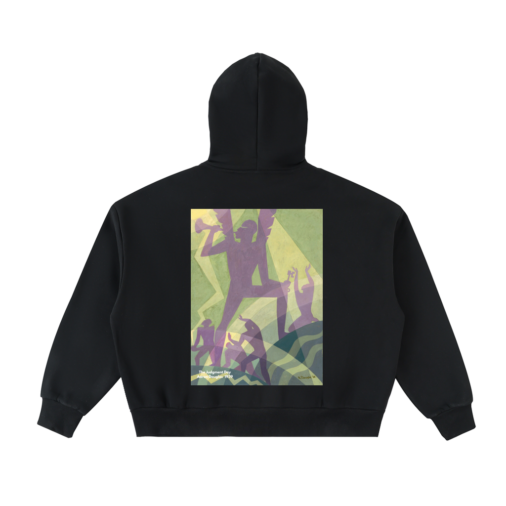 M.Lola “Judgment Day” Fleeced Full-Zip Boxy Hoodie