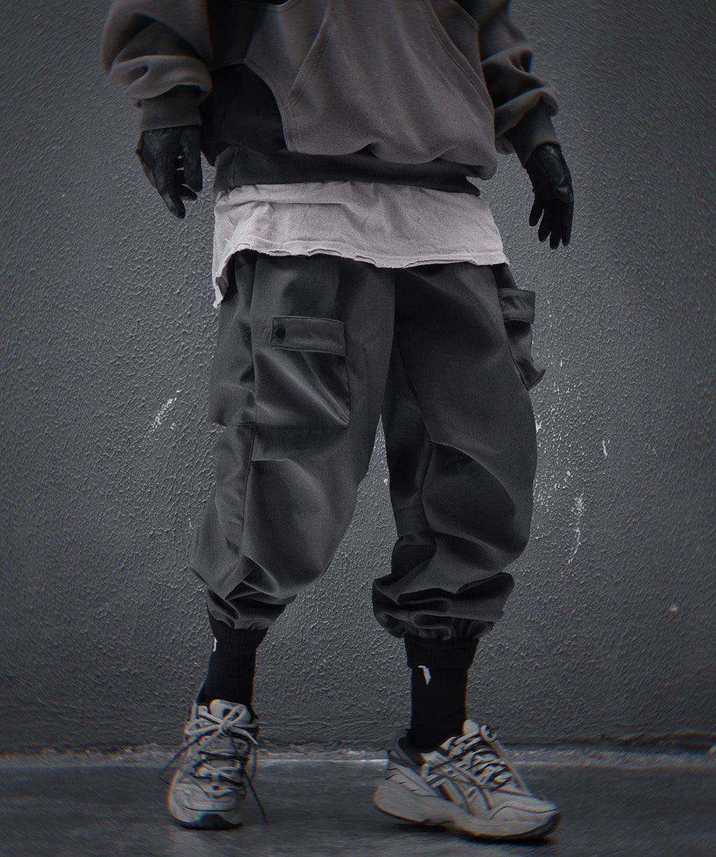 HiP42 Grey Techwear Joggers