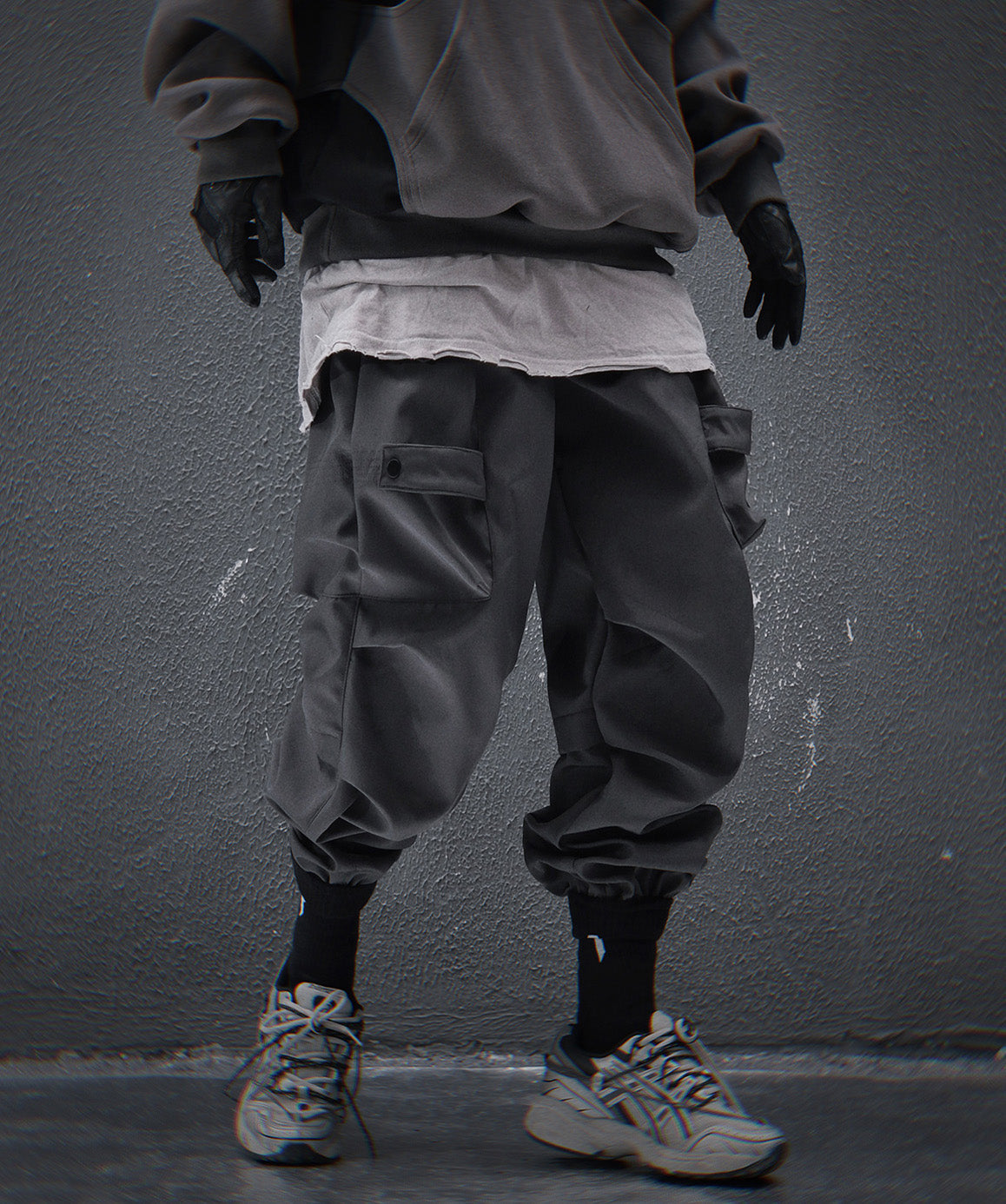 HiP42 Grey Techwear Joggers