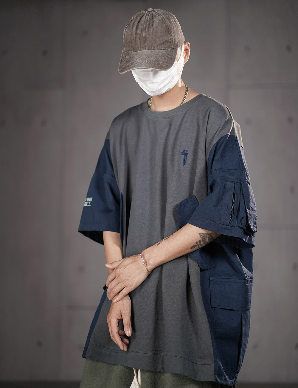HiT38 Double Patchwork I-Tech Tee