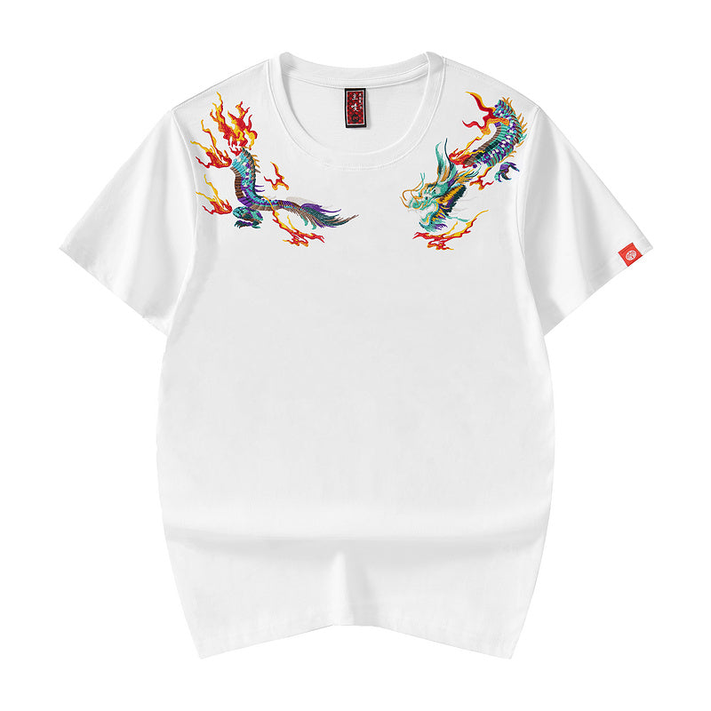 KH727 Flying Dragons Embroidery Tee