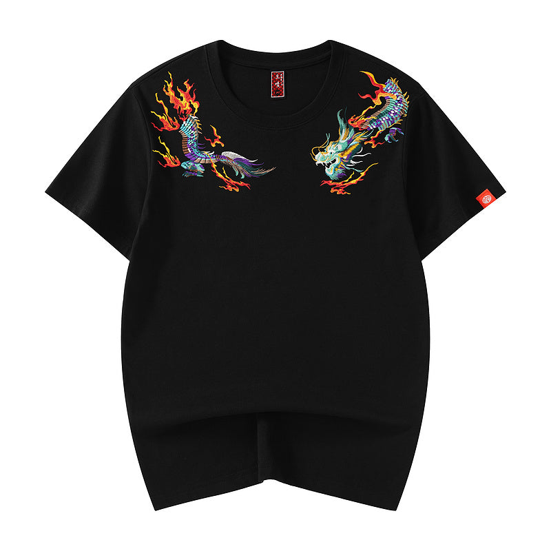 KH727 Flying Dragons Embroidery Tee