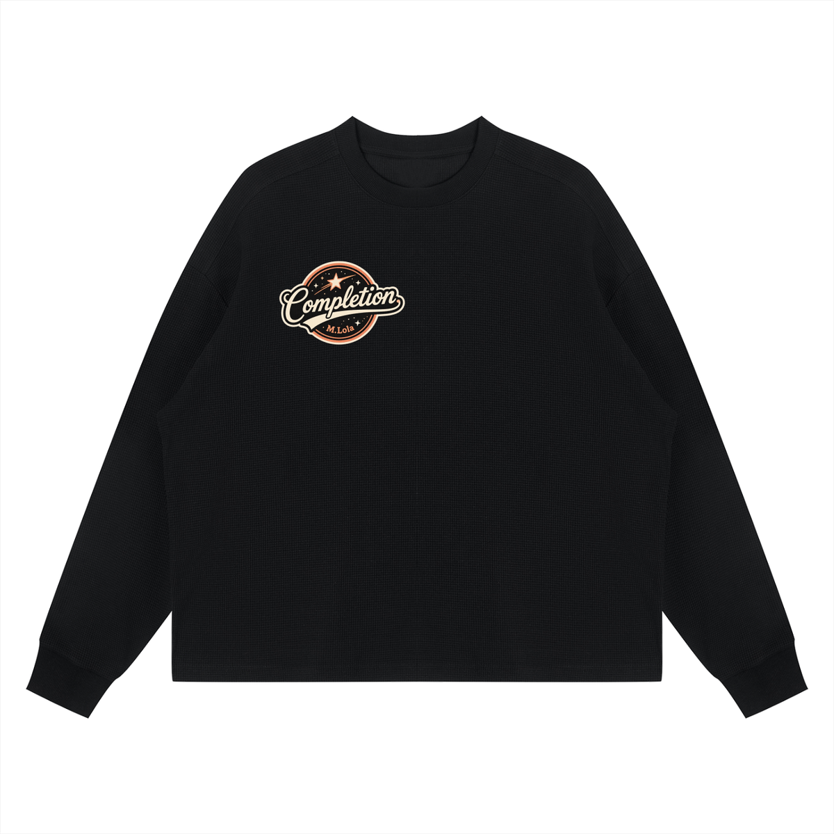 M.Lola “Completion” Unisex Waffle Boxy Long Sleeve T-Shirt