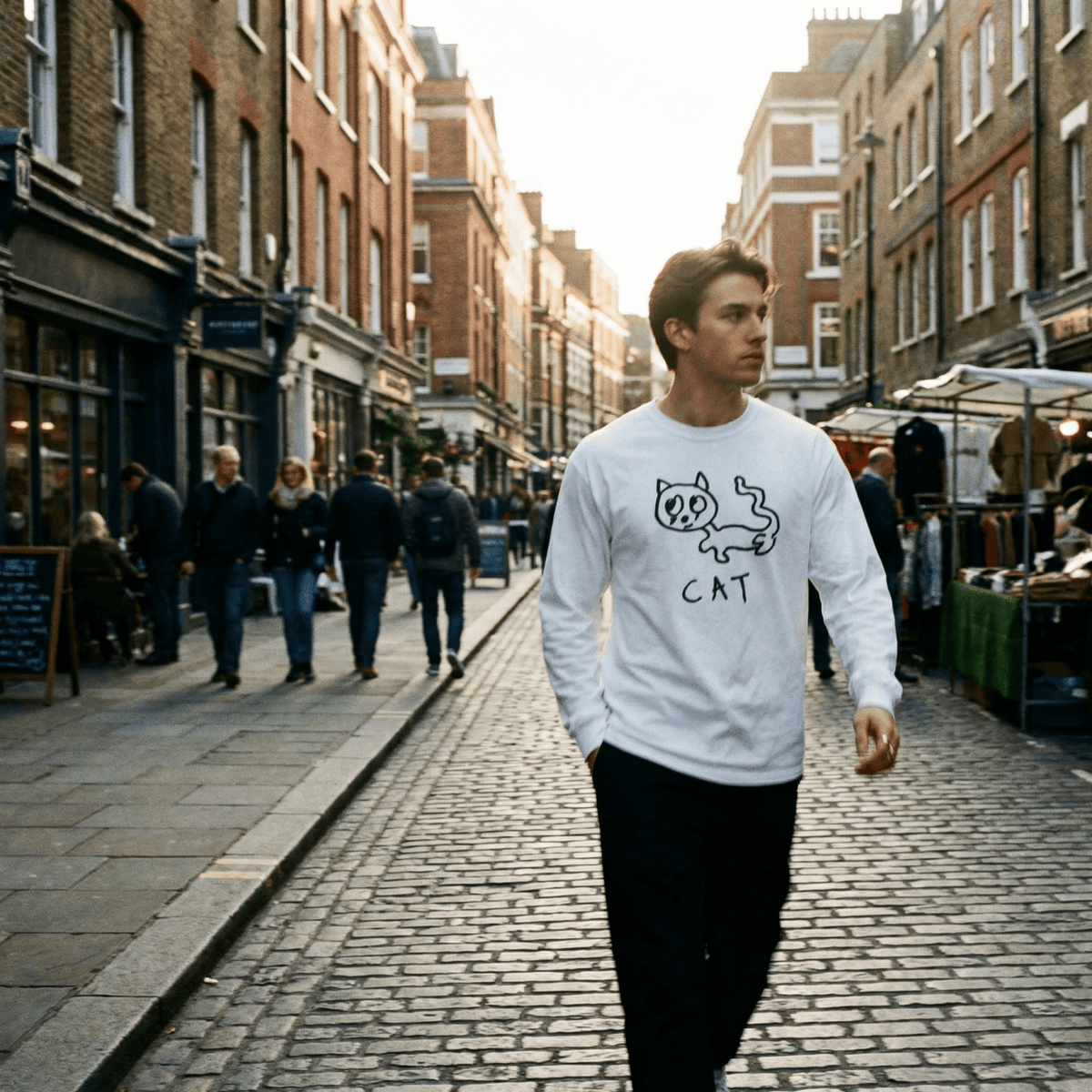 Cat - Long Sleeve Unisex Tee