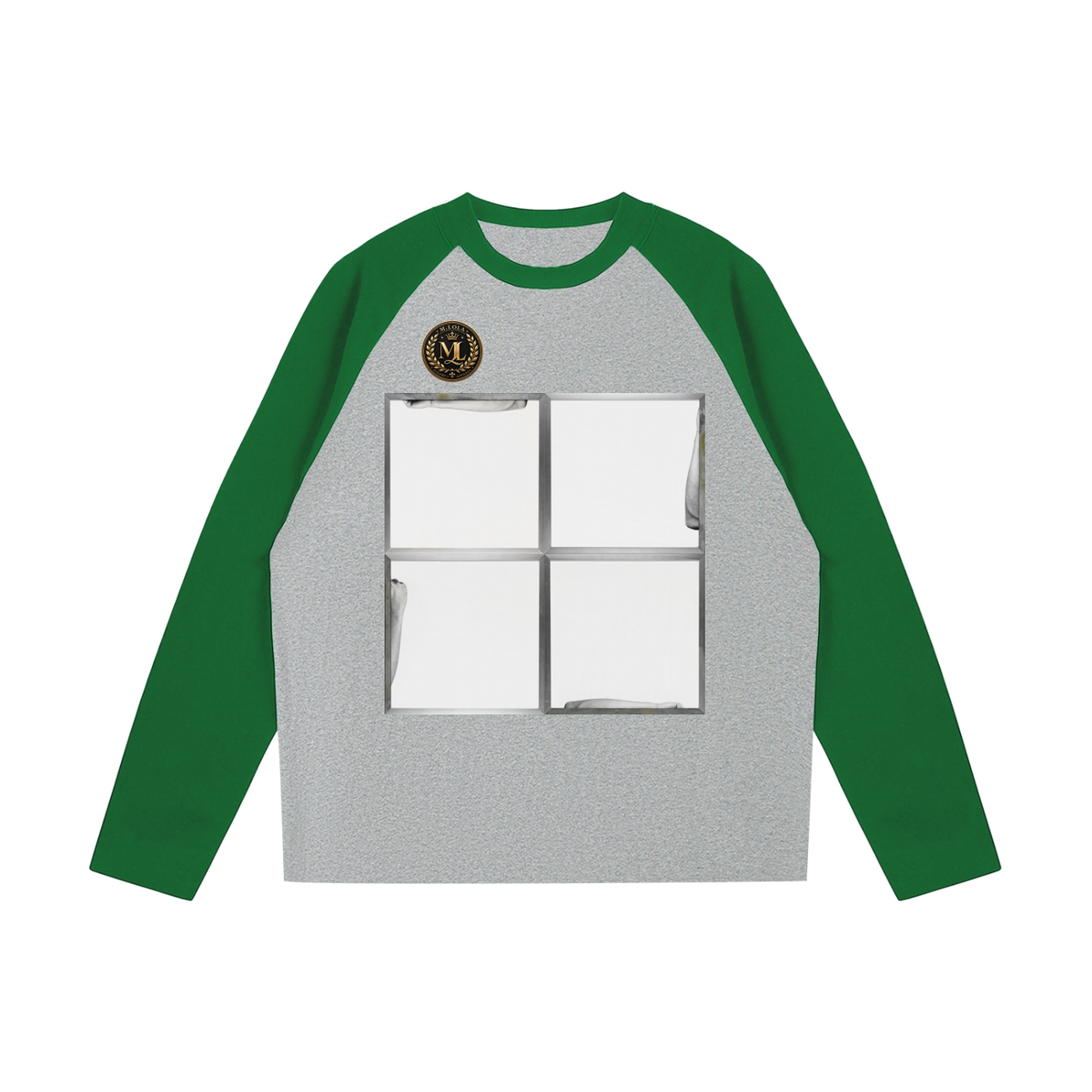 M.Lola “Window” Color-Blocked Raglan Long-Sleeve T-Shirt
