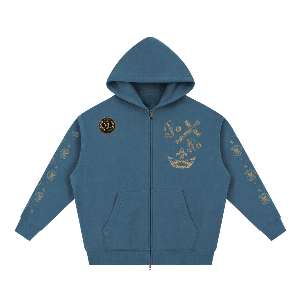 M.Lola "Cross and Crown" Essential Oversized Fleece Boxy Hoodie