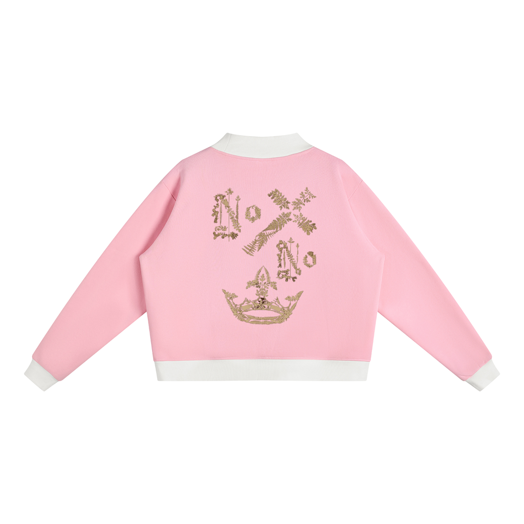M.Lola "Cross & Crown"Women’s Mock Neck Crewneck Sweatshirt