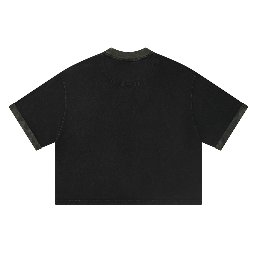 M.Lola “Completion” Luxury Wear Unisex Mineral Washed Boxy Panel T-Shirt