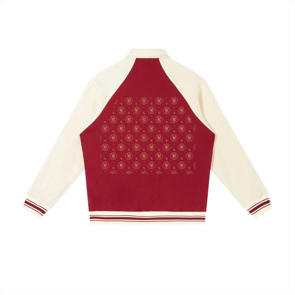 M.Lola Signature Contrast Raglan Sleeve Baseball Jacket