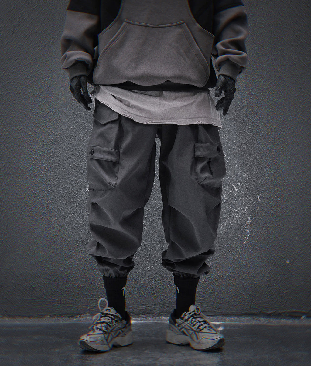 HiP42 Grey Techwear Joggers