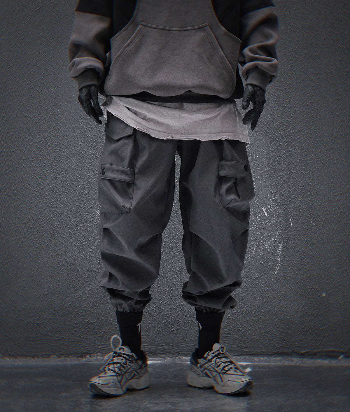 HiP42 Grey Techwear Joggers