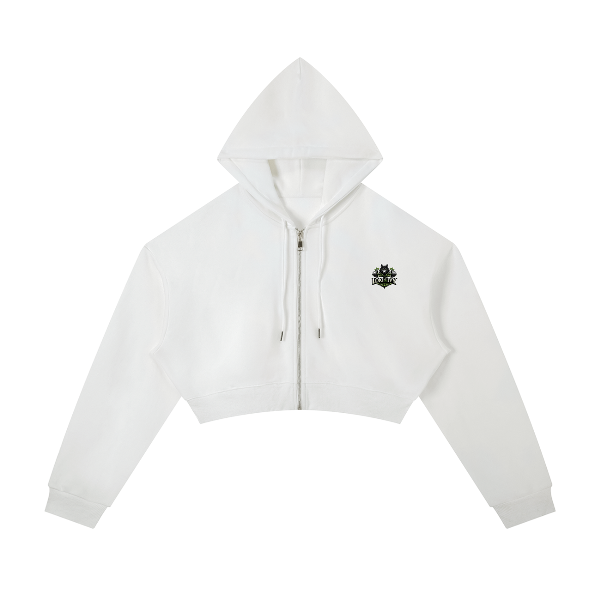 Loki & Ivy Essential Cropped Zip-Up Hoodie