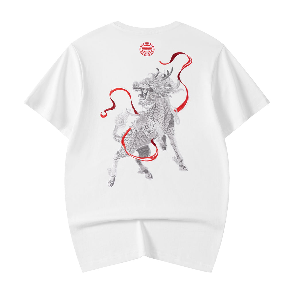 KH755 Raging Kirin Embroidery Tee
