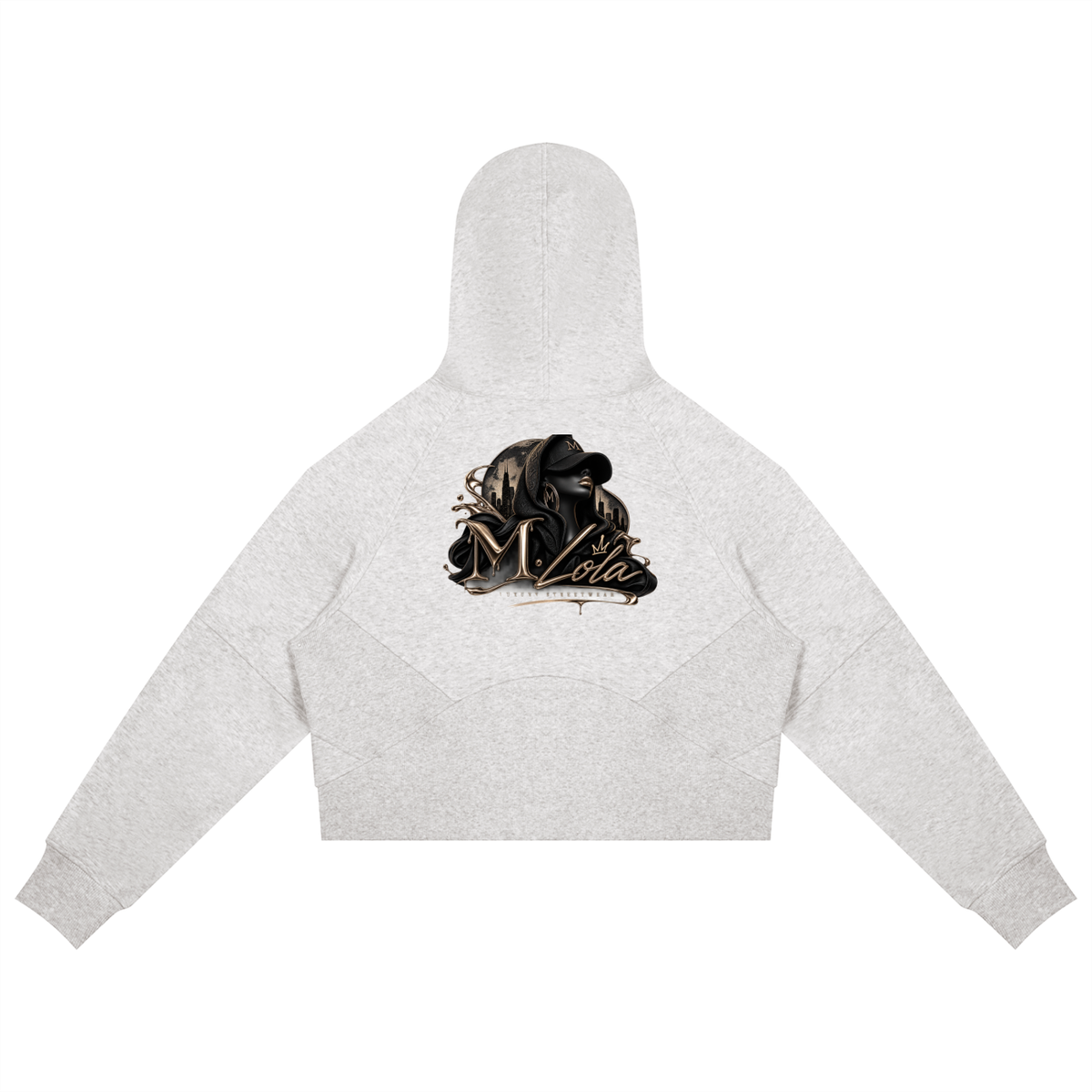 M. Lola Signature Cropped Zip-Through Hoodie