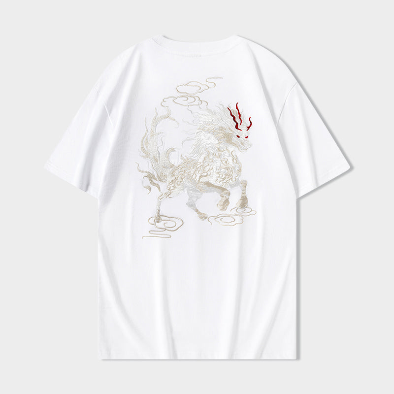 KH868 Gallant Lion Embroidery Tee