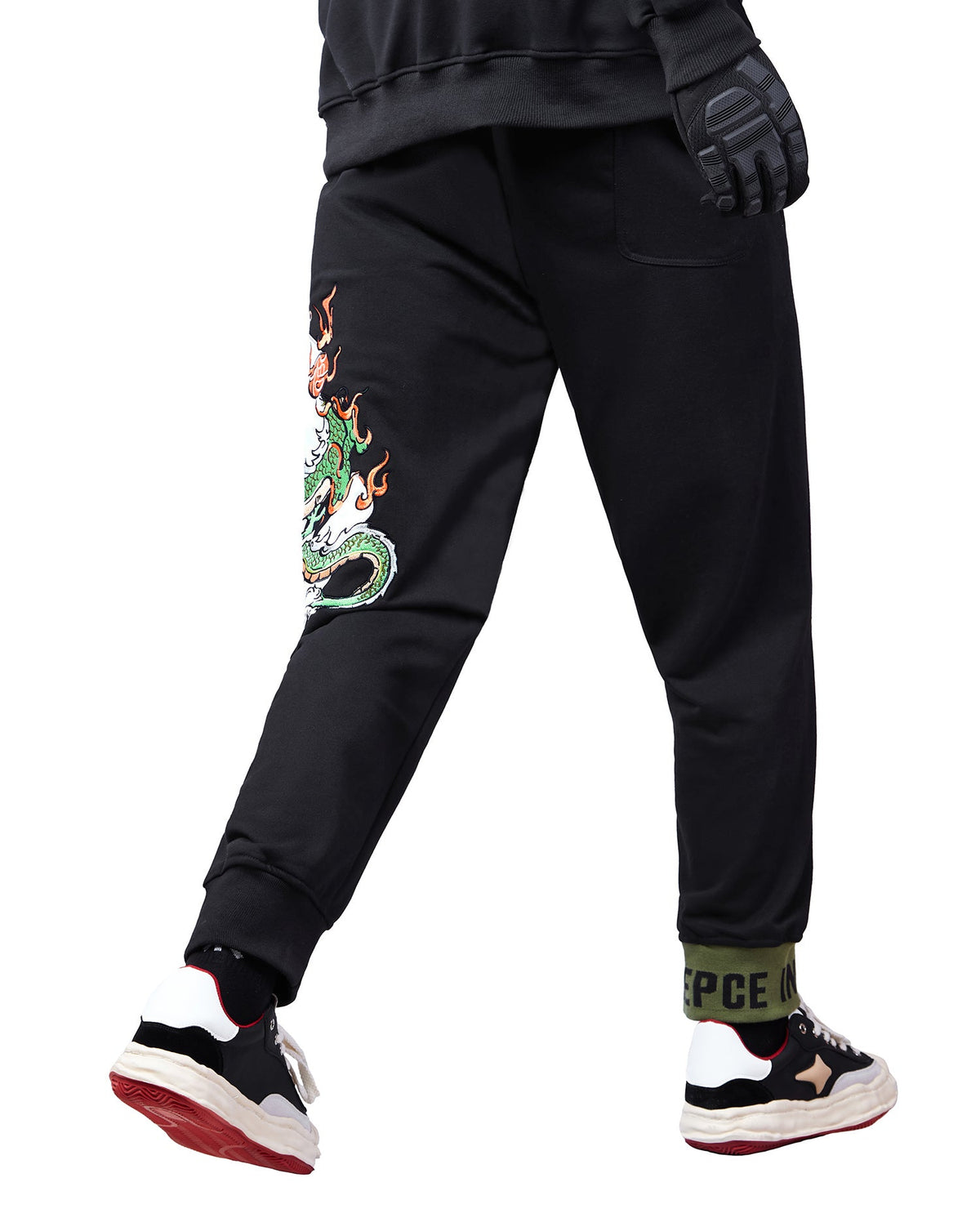 YEP6 Cloud Dragon Embroidery Sweatpants