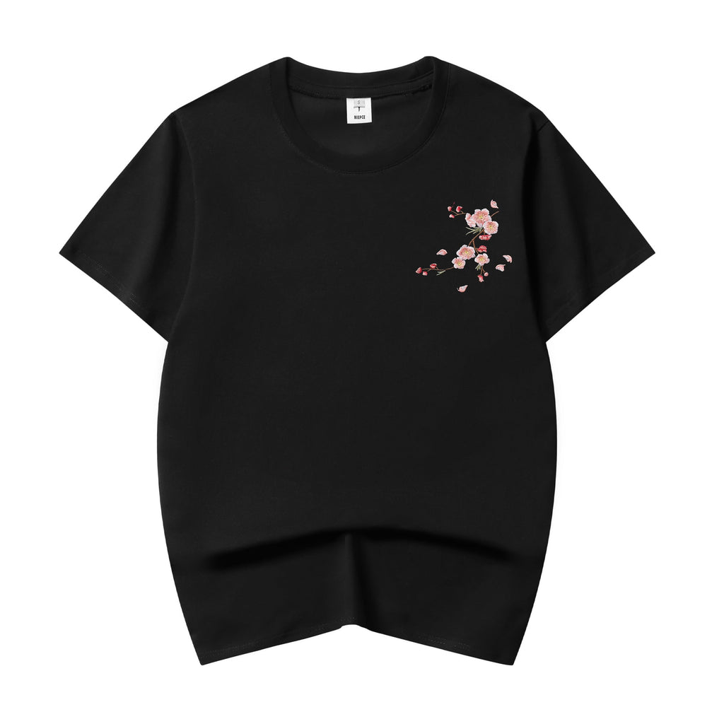 ET516 Sakura Flowers Embroidered Tee
