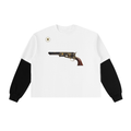 M.Lola “Colt” Layered Contrast Sleeve Cotton T-Shirt