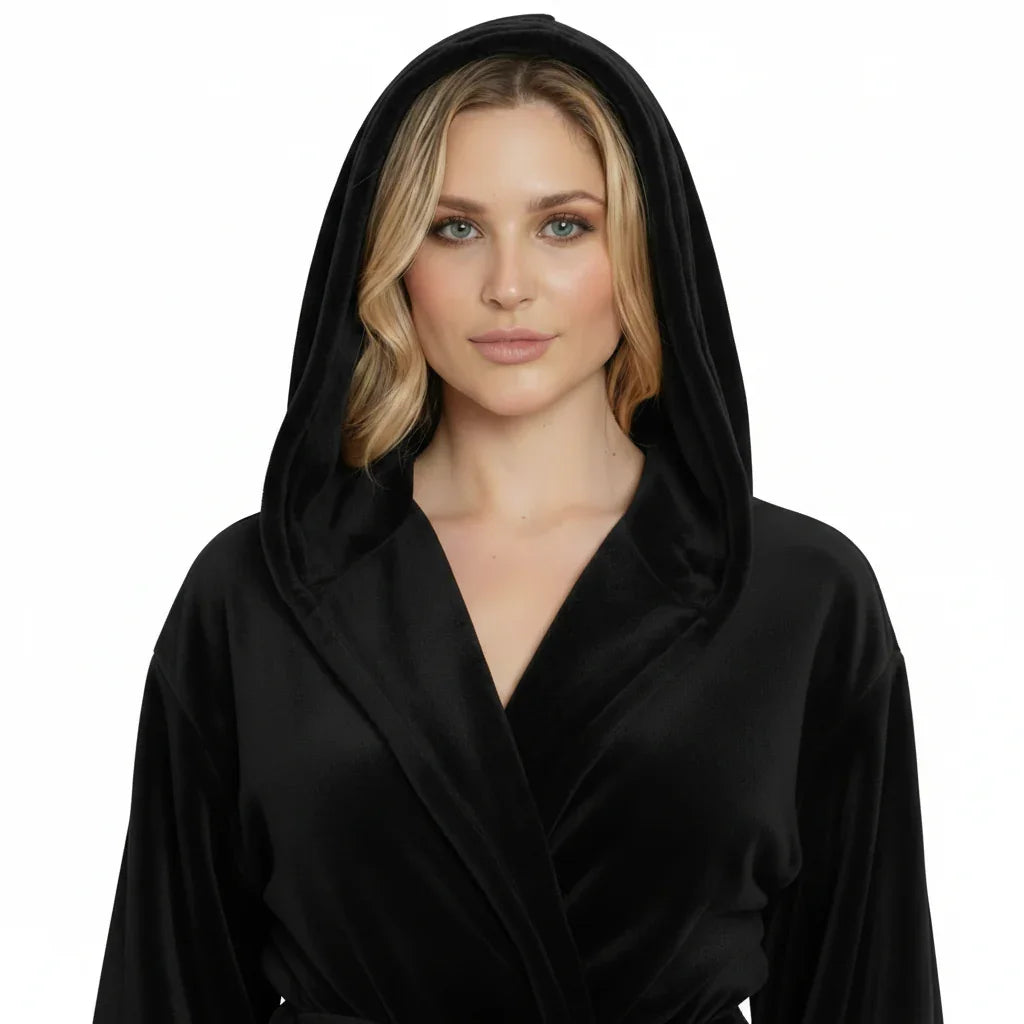 Women’s Plush Hooded Robe - Spa-Worthy Comfort at Home