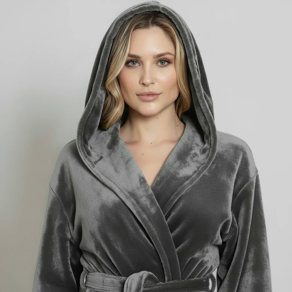 Women’s Plush Hooded Robe - Spa-Worthy Comfort at Home