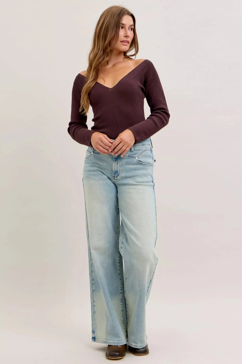 Judy Blue High Waist Column Straight Jeans