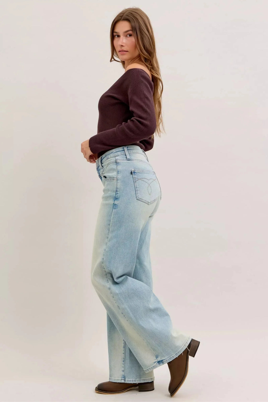 Judy Blue High Waist Column Straight Jeans