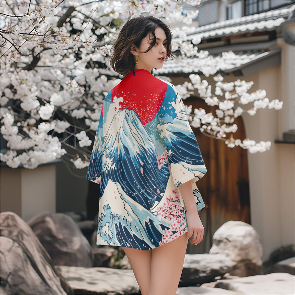 K28 Fuji Waves Kimono