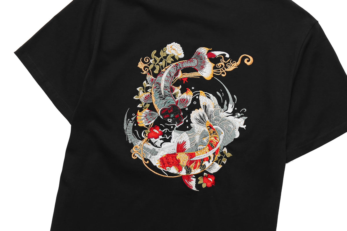 KH880 Koi Embroidery Tee