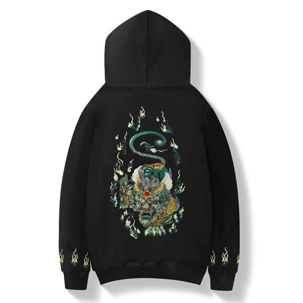 KH9007 Emerald Kirin Embroidery Hoodie