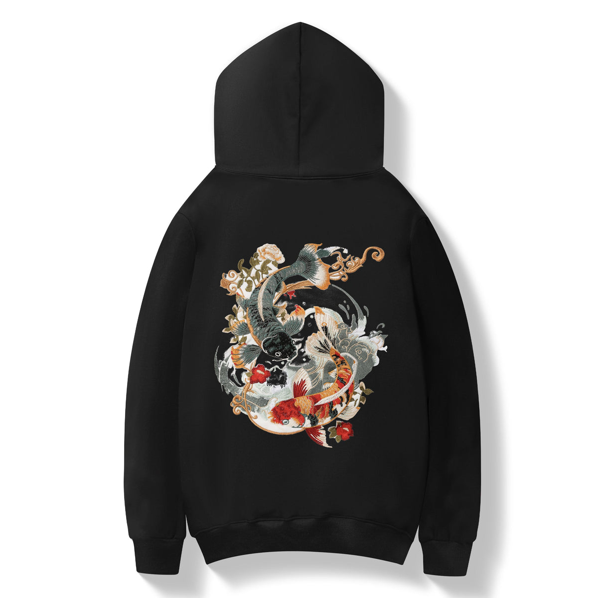 KH9008 YinYang Koi Embroidery Hoodie
