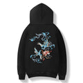 KH9010 Blue Phoenix Embroidery Hoodie