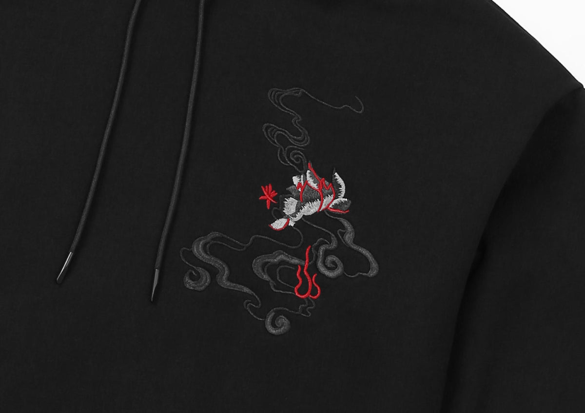 KH9011 Striking Phoenix Embroidery Hoodie
