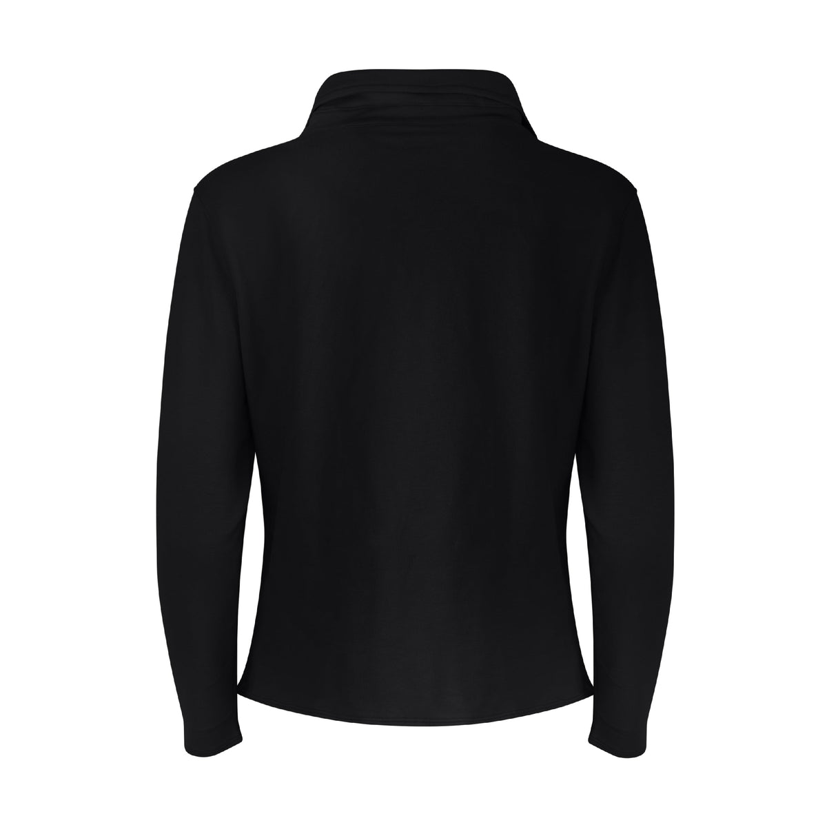 Khloe Cotton V-Neck Henley - Nero