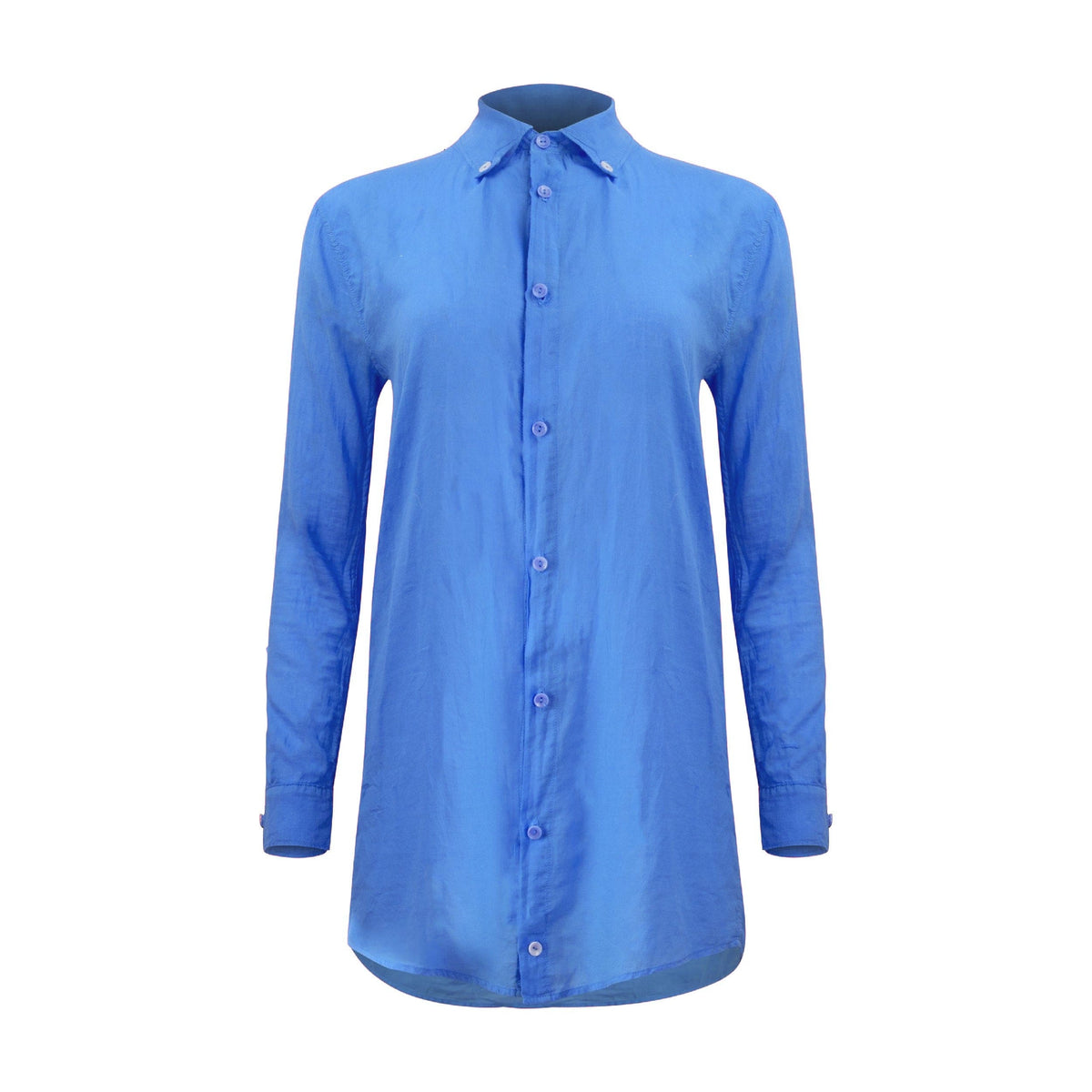 Naomi Linen Tunic Blouse - Glacier
