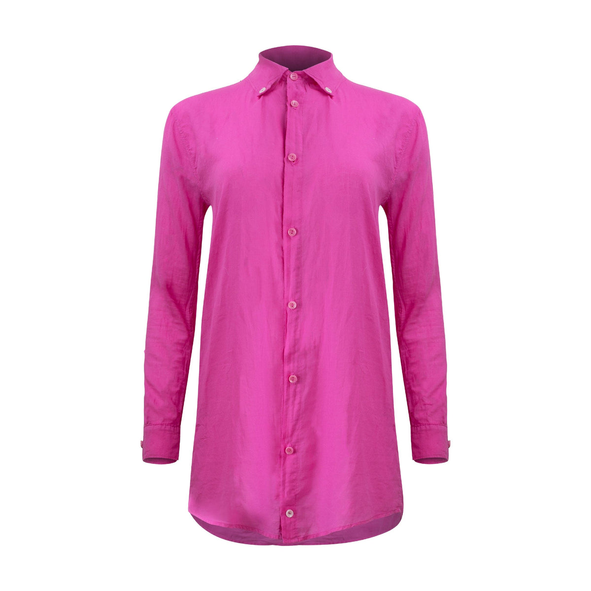 Naomi Linen Tunic Blouse - Pink Aster