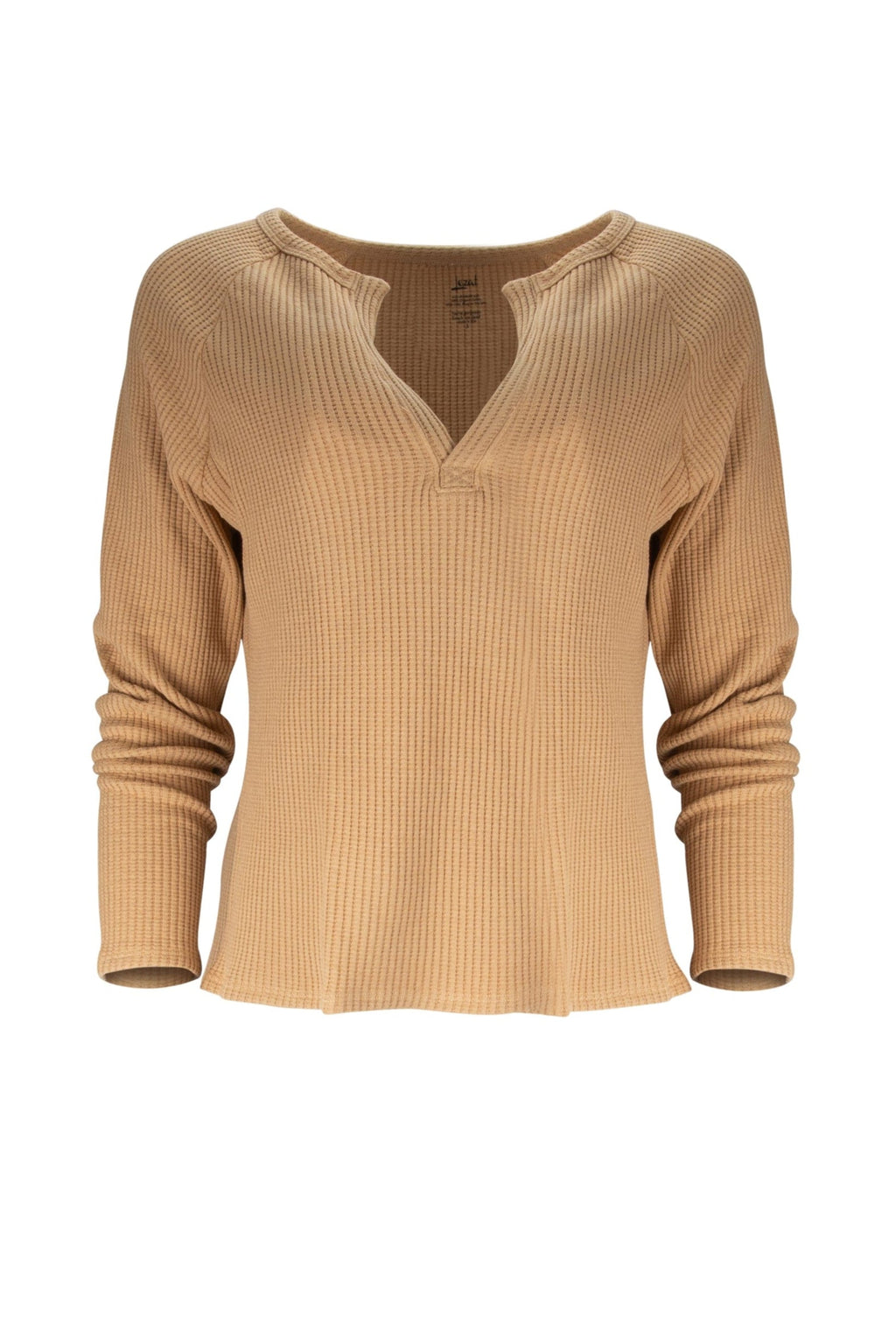 Jules Waffle Knit Organic Cotton V-Neck Pullover