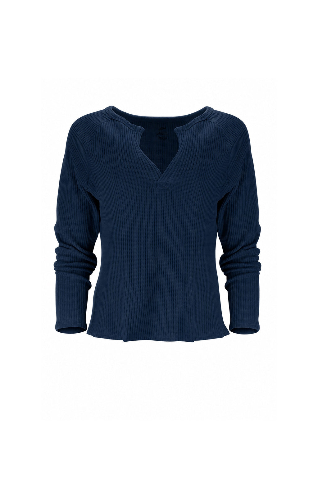 Jules Waffle Knit Organic Cotton V-Neck Pullover