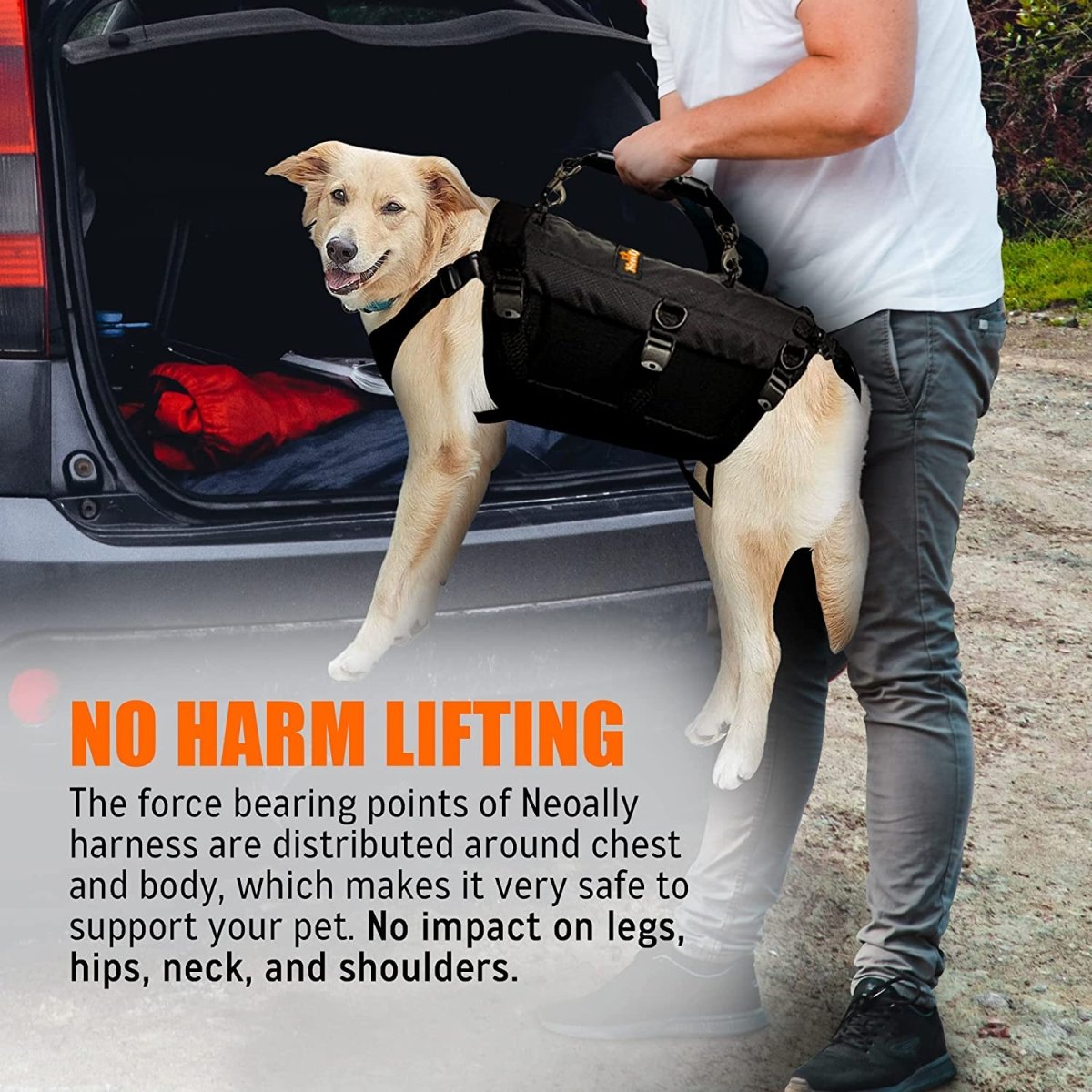 NeoAlly 5-in-1 Sturdy Dog Lift Harness Full Body Support