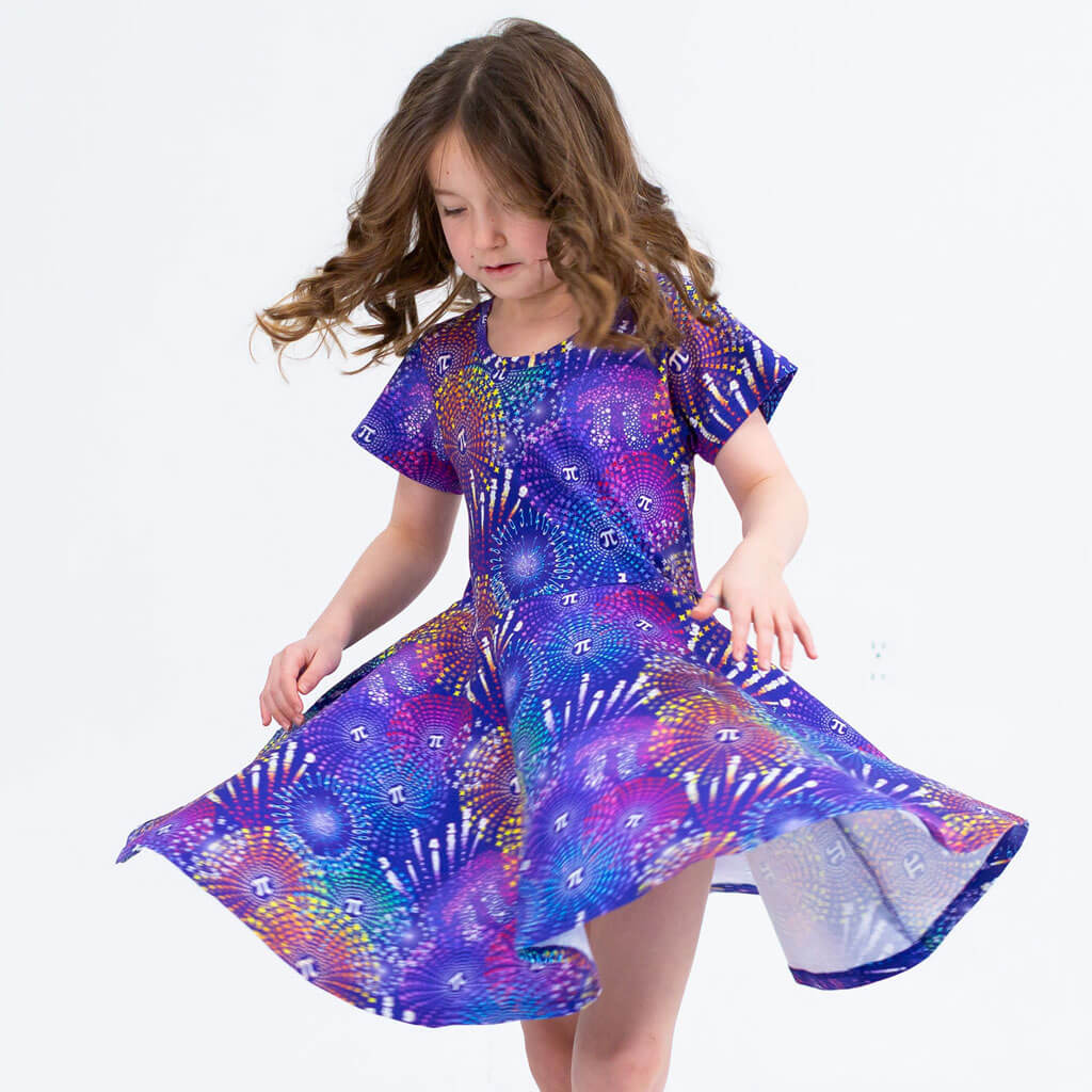"Pi-rotechnics" Pi Fireworks Super Twirler Dress with Pockets