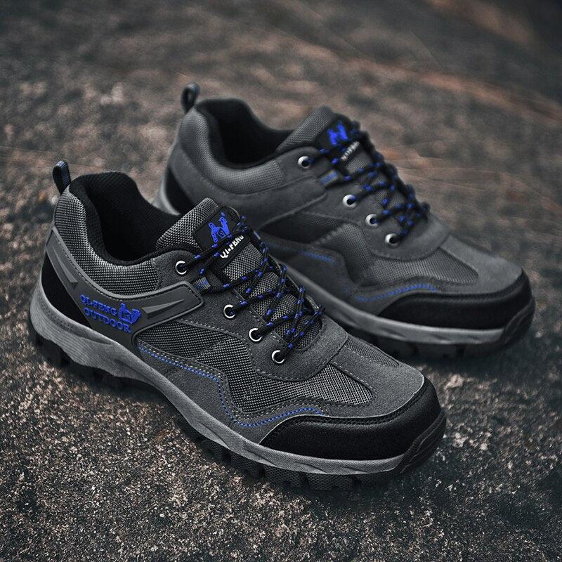 Popular Outdoor Casual Shoes Hiking Men High Quality Sneakers Mountain Climbing Work Footwear Hiking Shoes Low Cut Boots Leather Walking Shoes For Outdoor Training Casual Work