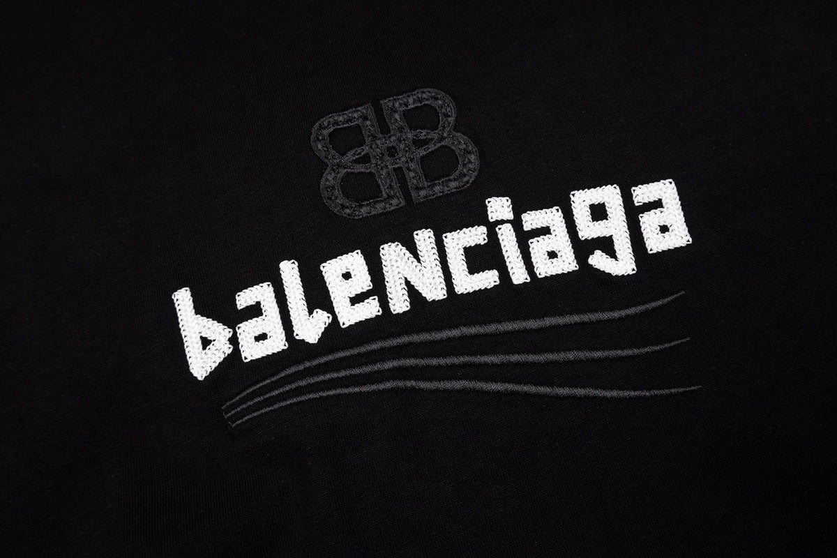 Balenciaga Wave Light-Reflecting Embroidered T-Shirt