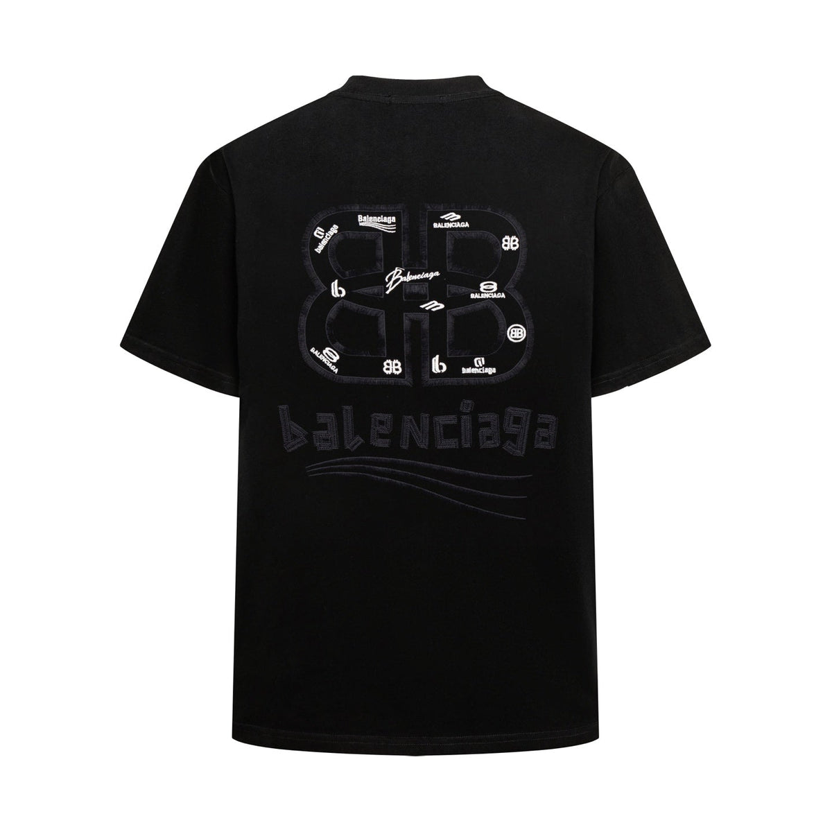 Balenciaga Wave Light-Reflecting Embroidered T-Shirt