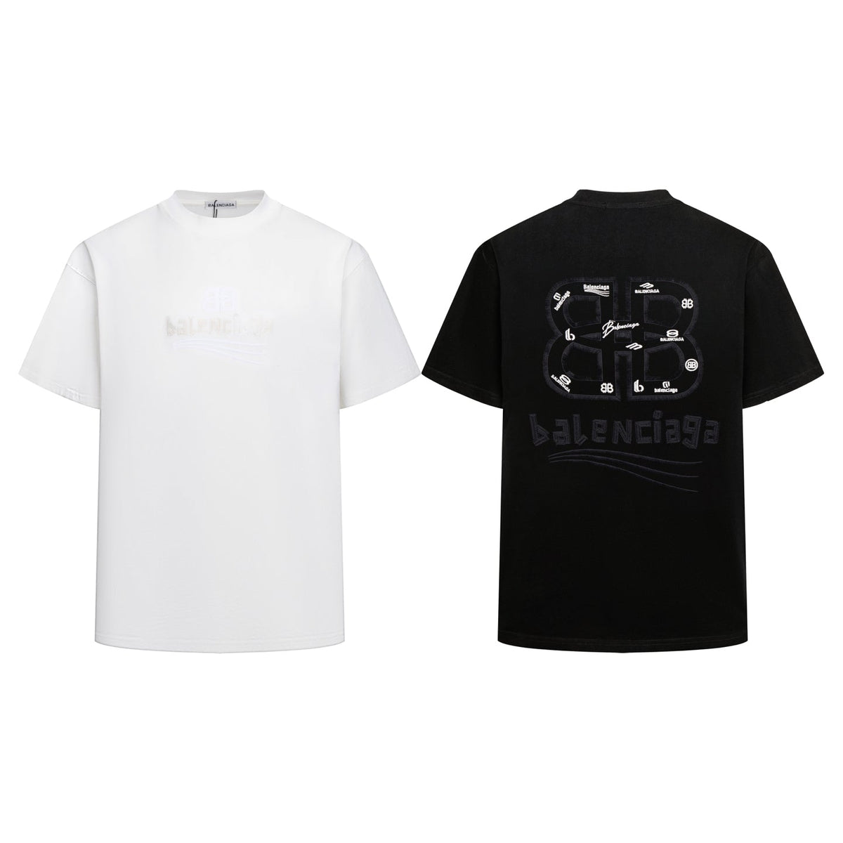Balenciaga Wave Light-Reflecting Embroidered T-Shirt