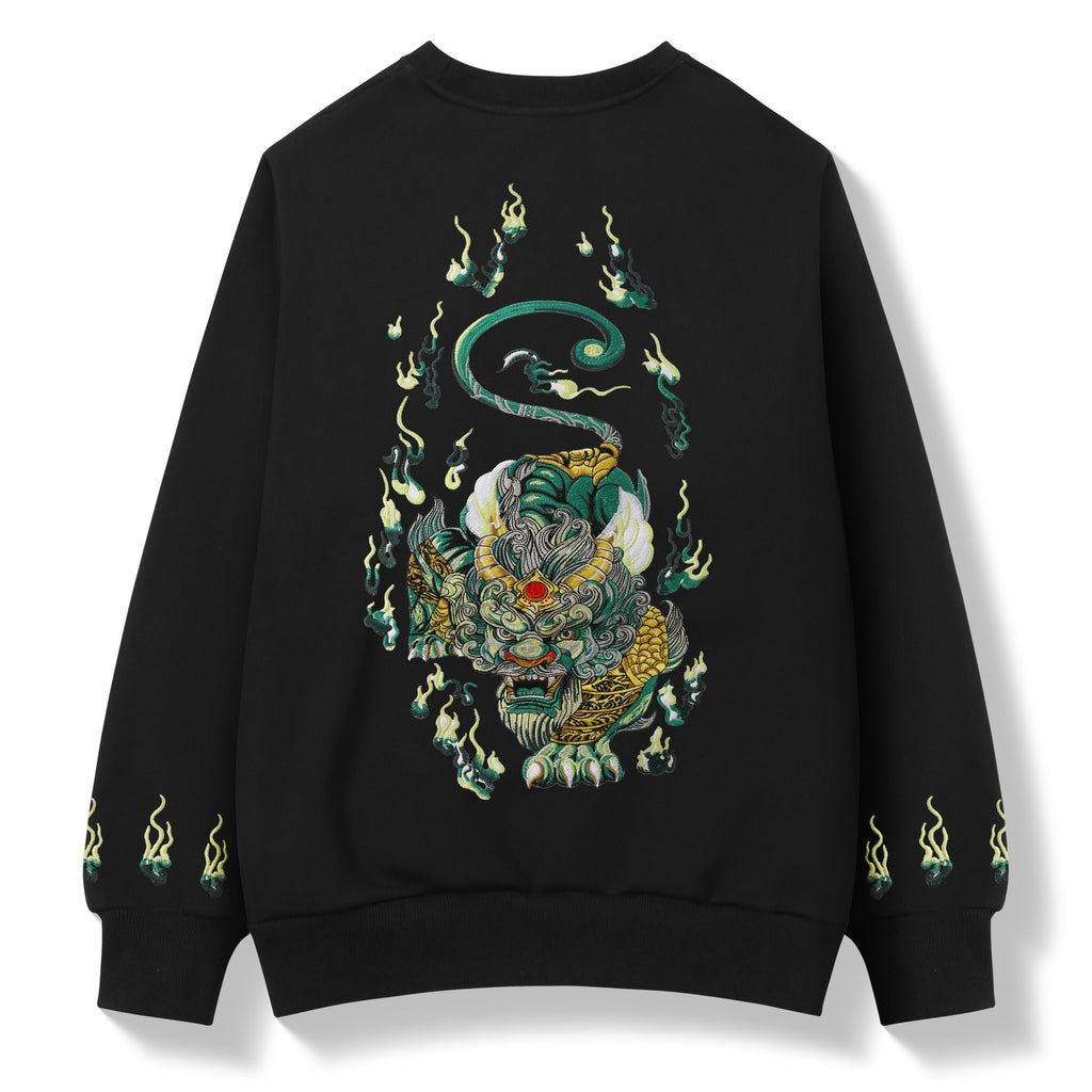 SW9007 Emerald Kirin Embroidery Sweater